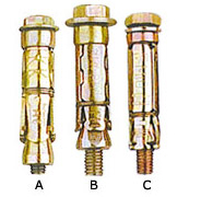 Shield Anchors with Hex Bolt